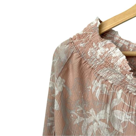 Soundstyle Asymmetrical Floral Pink Tropical Print Pants in Size Large - Picture 7 of 8